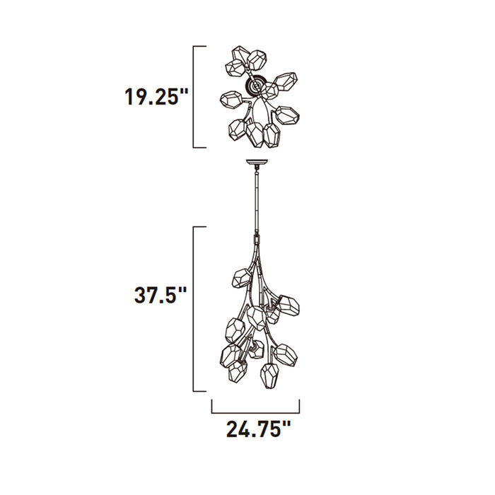 Blossom Multi-Light Pendant - Diagram