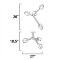 Load image into Gallery viewer, Blossom Semi-Flushmount - Diagram
