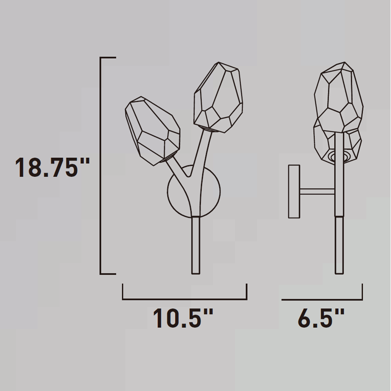 Blossom Wall Sconce - Diagram