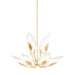 Blossom Small Chandelier - Gold Leaf