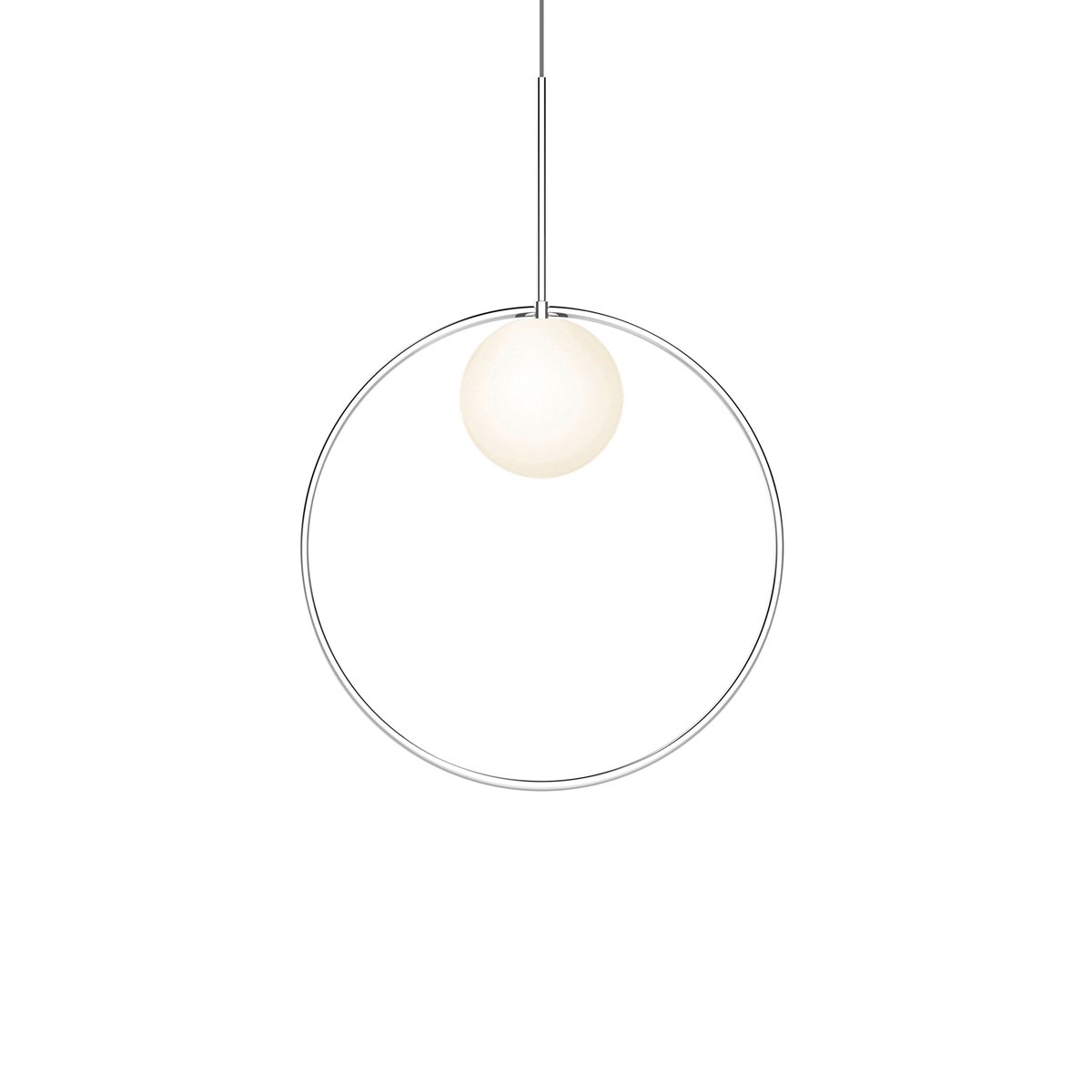Bola Medium Halo LED Pendant - Chrome