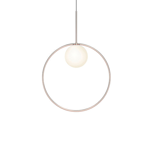 Bola Medium Halo LED Pendant - Rose Gold