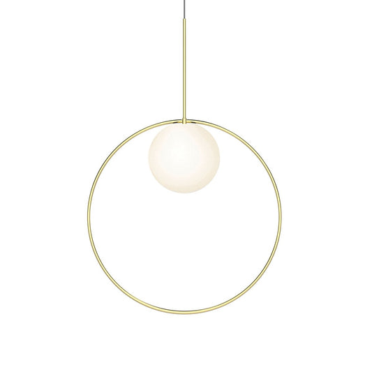 Bola Large Halo LED Pendant - Brass