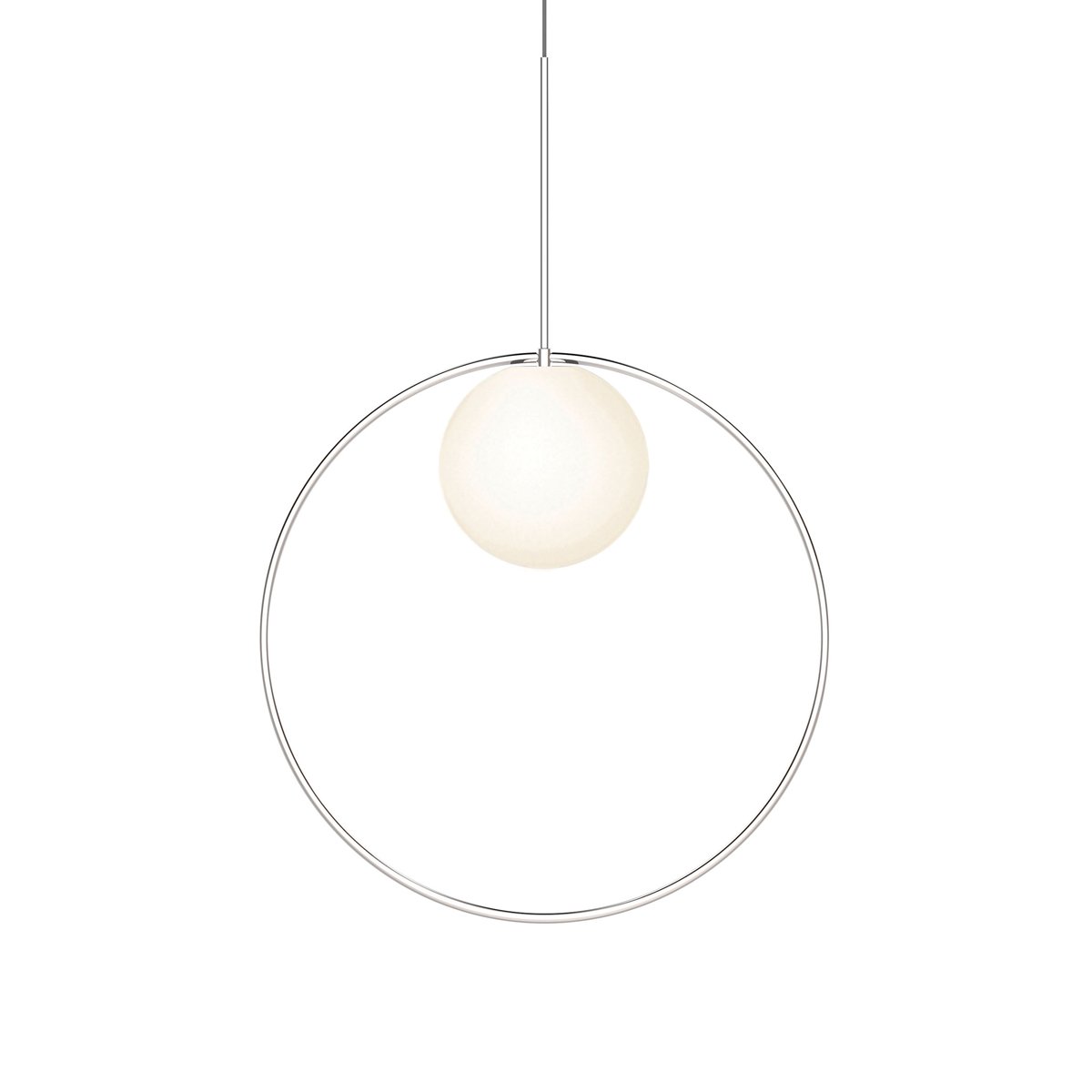 Bola Large Halo LED Pendant - Chrome
