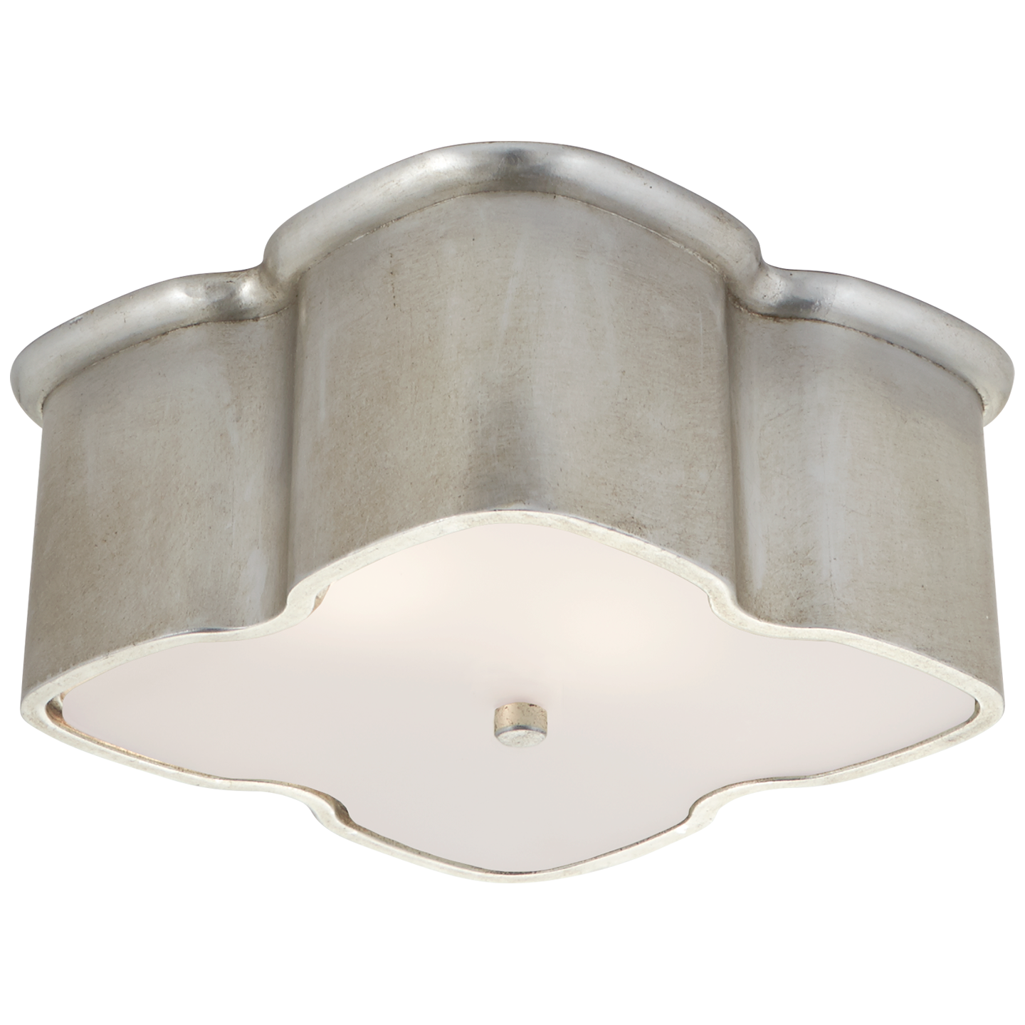 Bolsena Clover Flush Mount - Burnished Silver Leaf Finish