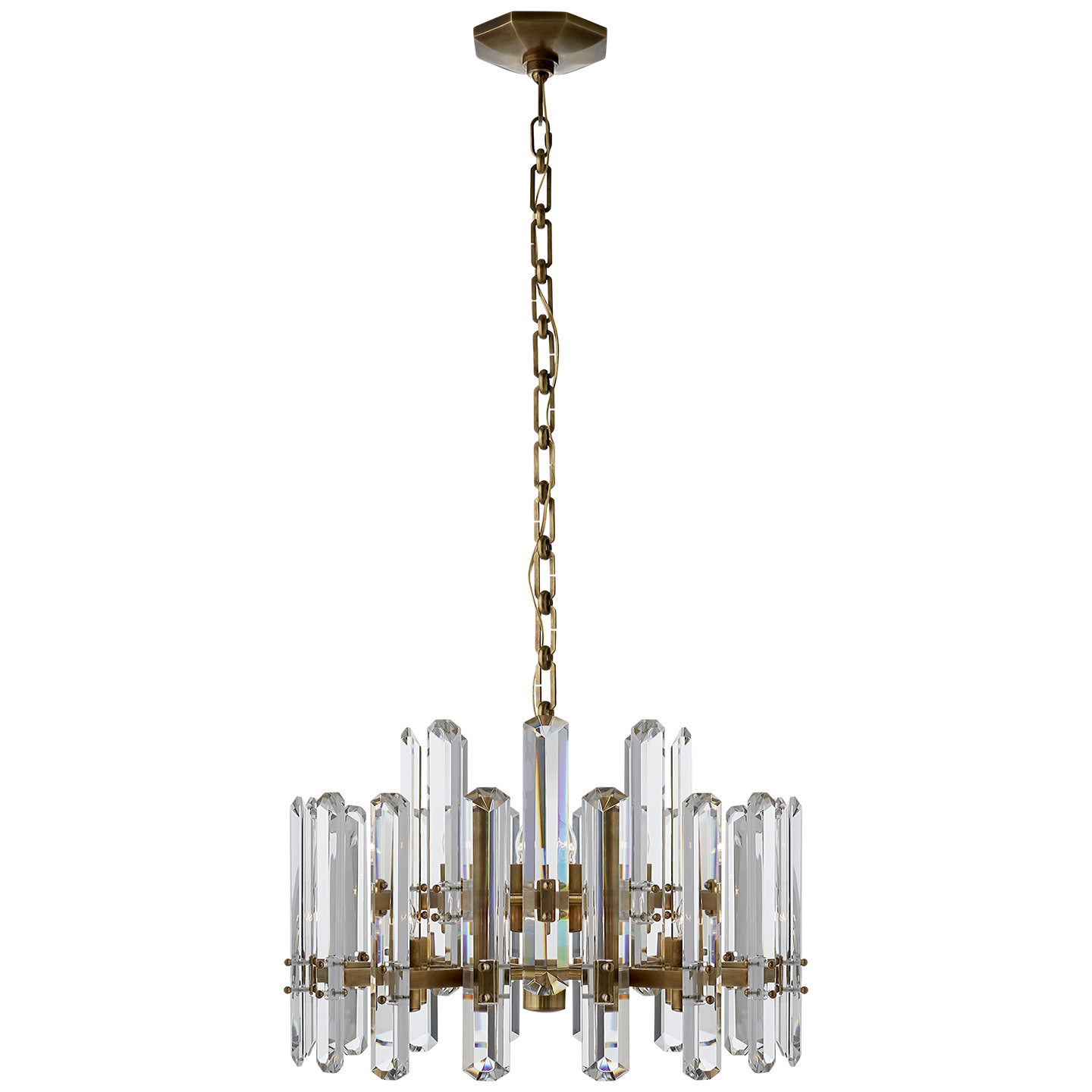 Bonnington Small Chandelier - Hand-Rubbed Antique Brass Finish