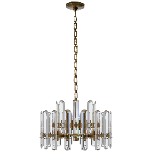 Bonnington Small Chandelier - Hand-Rubbed Antique Brass Finish