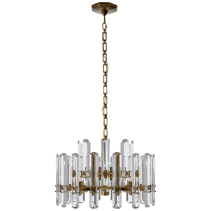 Bonnington Small Chandelier - Hand-Rubbed Antique Brass Finish