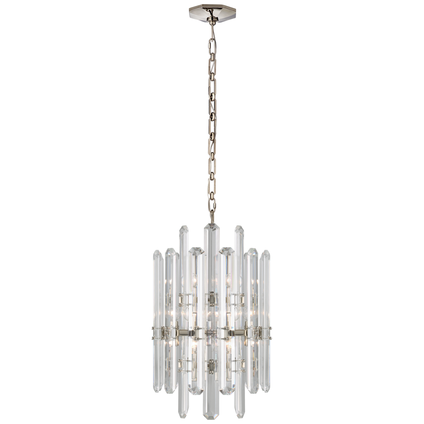 Bonnington Tall Chandelier - Polished Nickel Finish