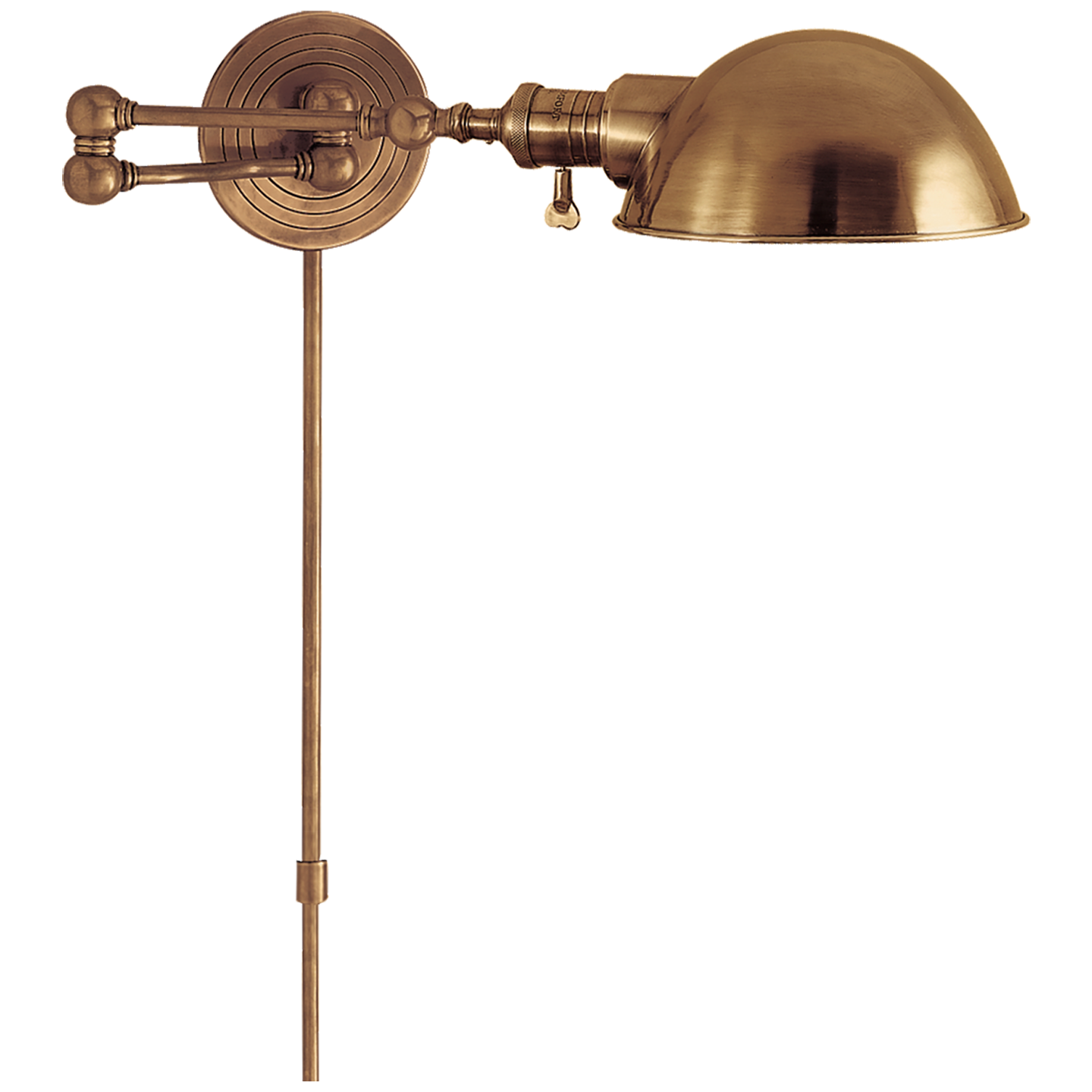 Boston Swing Arm - Hand-Rubbed Antique Brass Finish