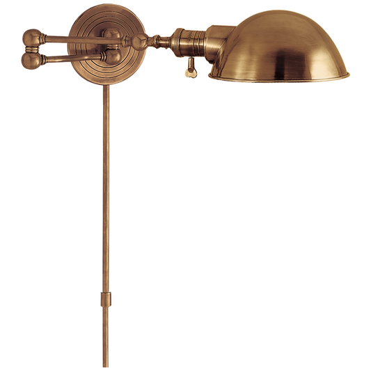 Boston Swing Arm - Hand-Rubbed Antique Brass Finish