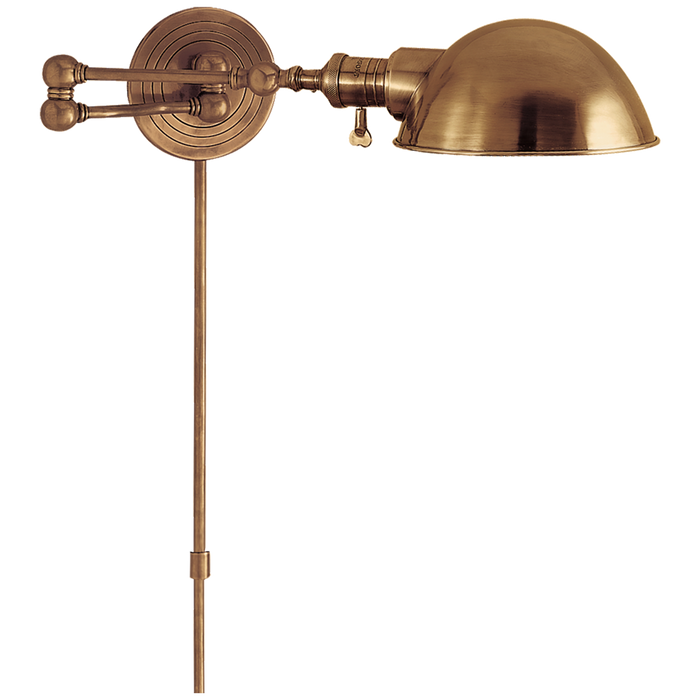 Boston Swing Arm - Hand-Rubbed Antique Brass Finish