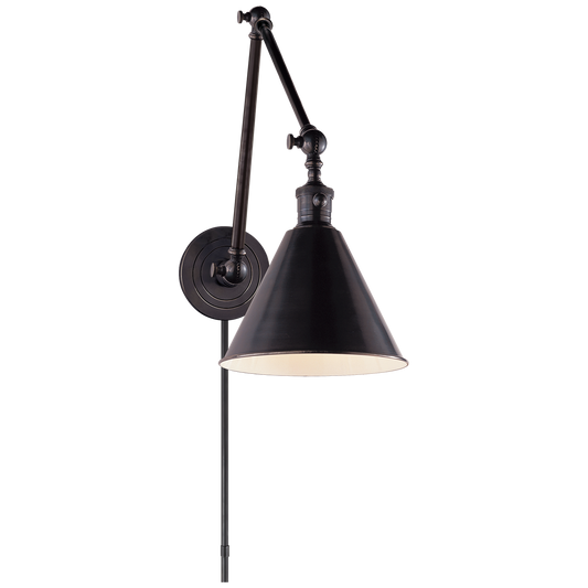Boston Functional Double Arm Library Light - Bronze