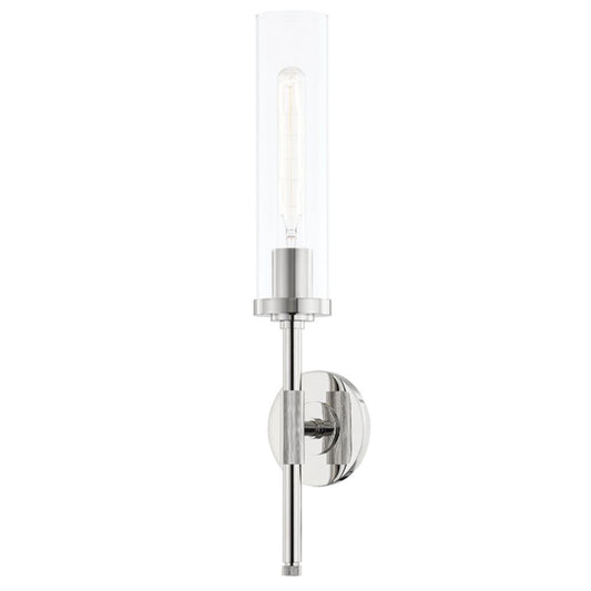 Bowery Cylinder Wall Sconce - Polished Nickel Finish