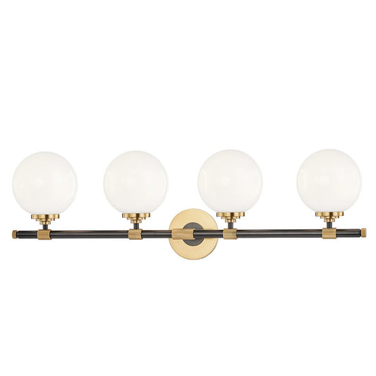 Bowery 4-Light Bath Vanity - Aged Brass