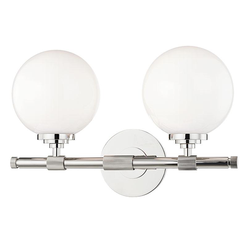 Bowery 2-Light Bath Vanity - Polished Nickel