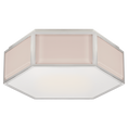 Load image into Gallery viewer, Bradford Small Hexagonal Flush Mount - Polished Nickel/Blush
