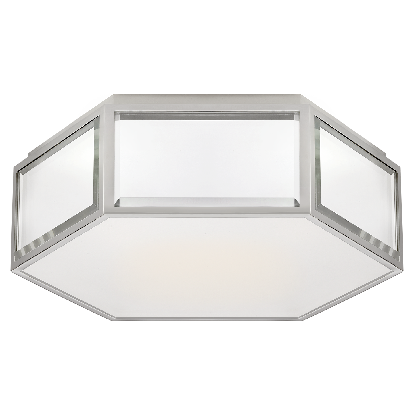 Bradford Small Hexagonal Flush Mount - Polished Nickel/Mirror