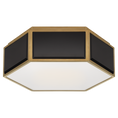 Load image into Gallery viewer, Bradford Small Hexagonal Flush Mount - Soft Brass/Black
