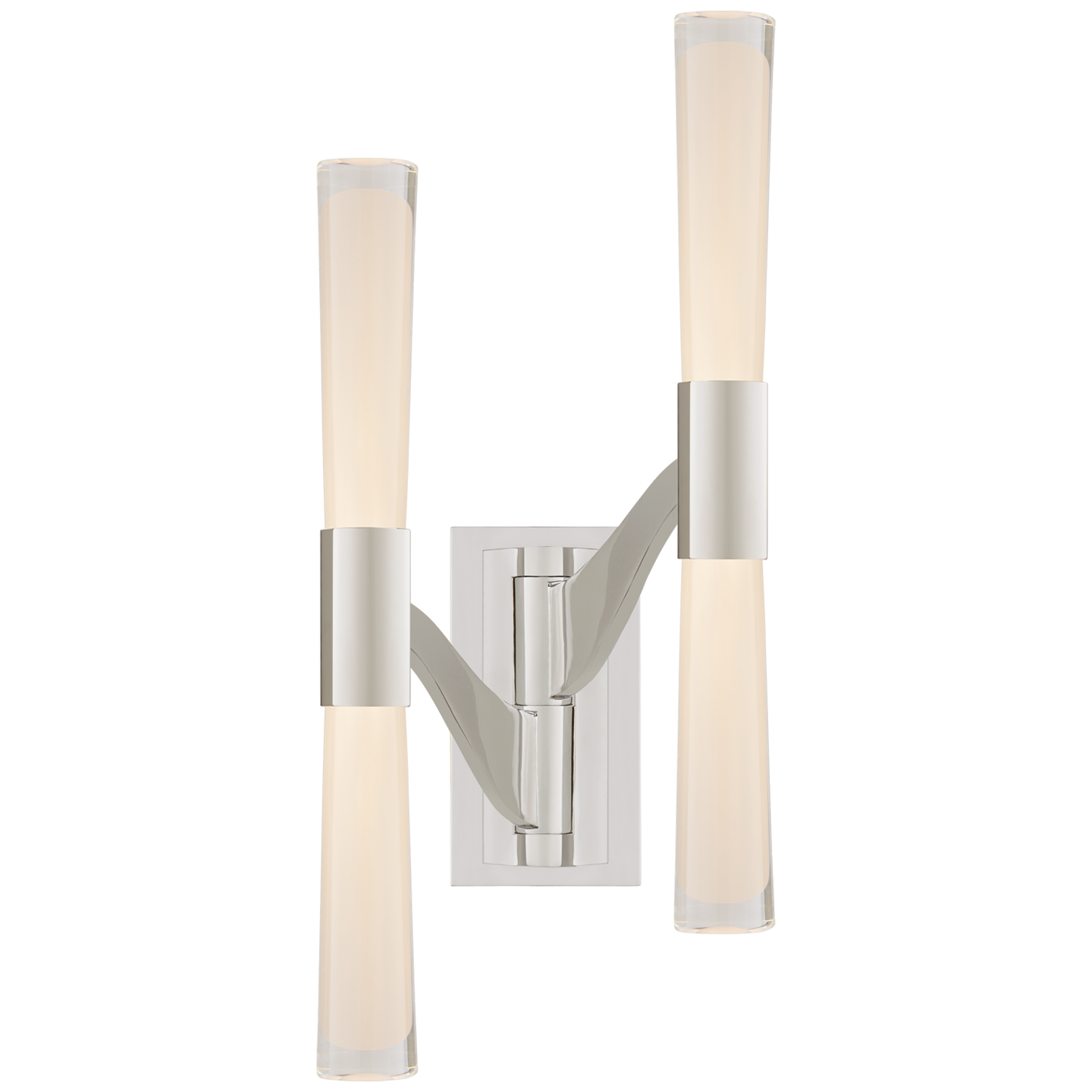 Brenta Large Double Articulating Sconce - Polished Nickel Finish