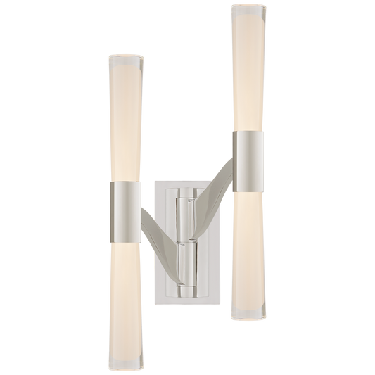 Brenta Large Double Articulating Sconce - Polished Nickel Finish