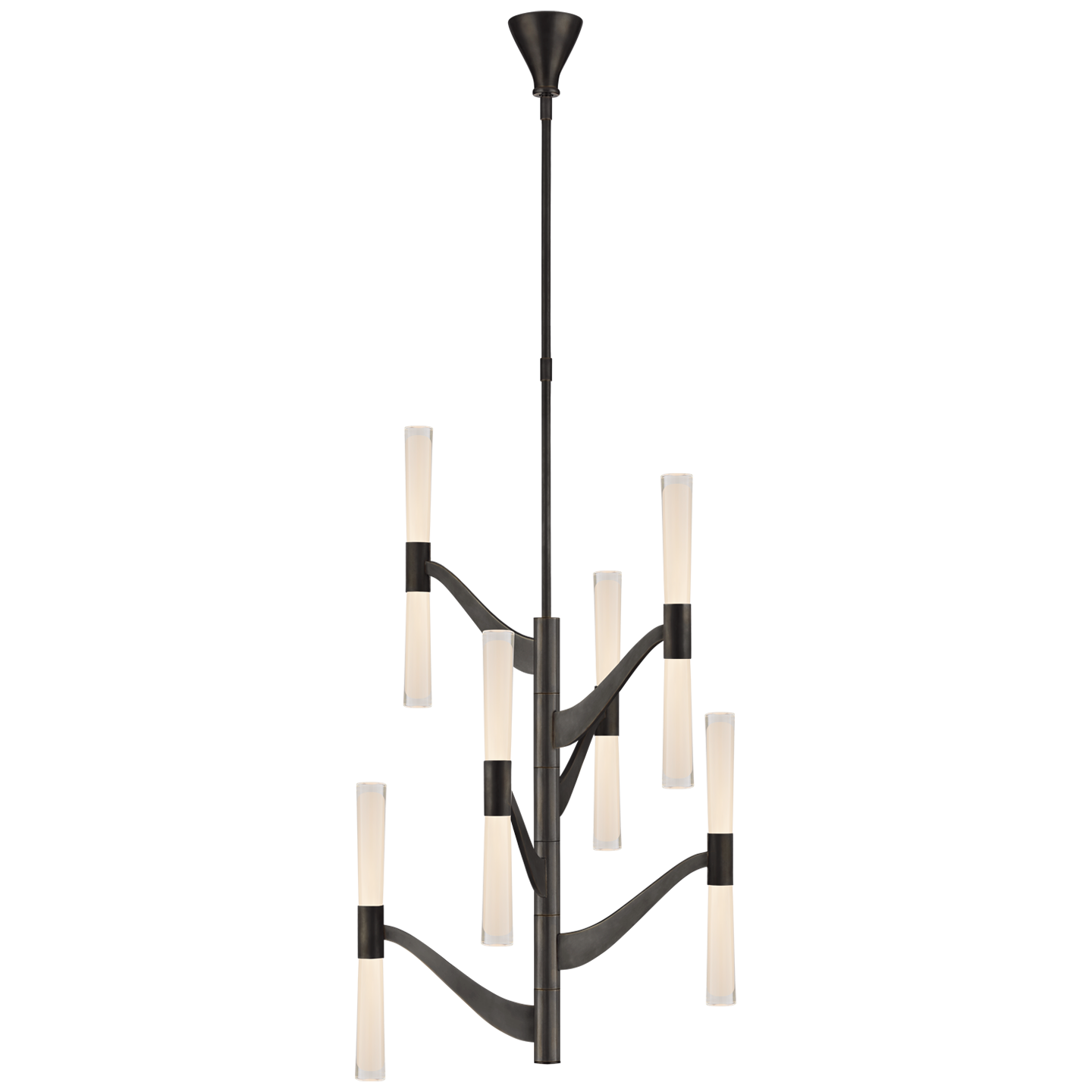 Brenta Medium Tall Chandelier - Bronze Finish