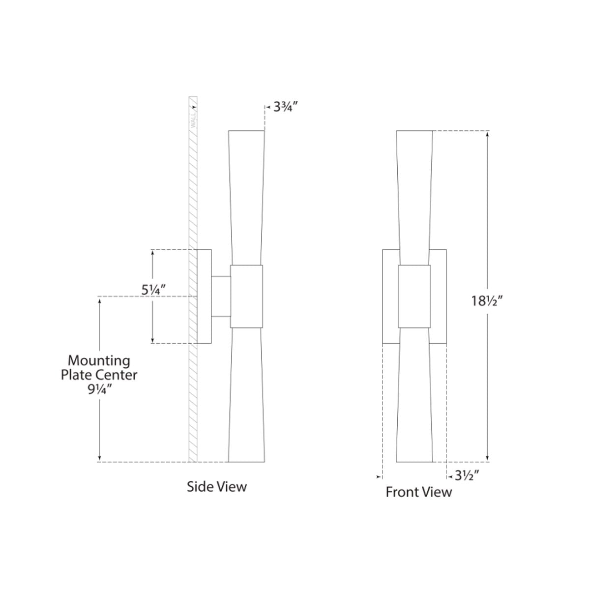 Brenta Single Sconce - Diagram