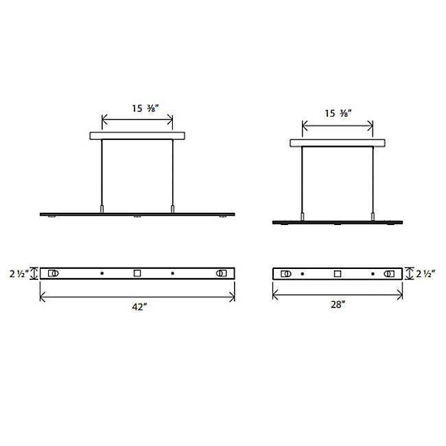 Brevis  LED Linear Pendant - Diagram