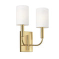 Load image into Gallery viewer, Brianna 2-Light Wall Sconce - Burnished Brass Finish
