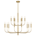 Load image into Gallery viewer, Brianna Large Two-Tier Chandelier - Burnished Brass Finish
