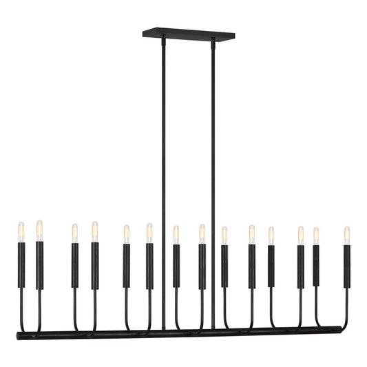 Brianna Linear Chandelier - Aged Iron Finish