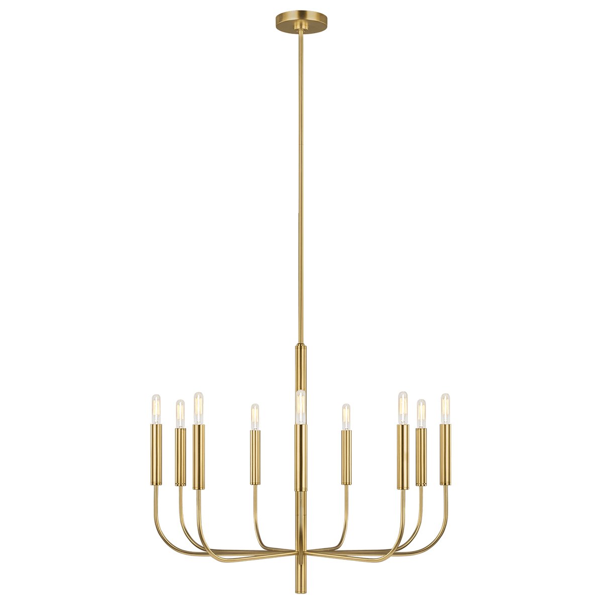 Brianna Medium Chandelier - Burnished Brass Finish