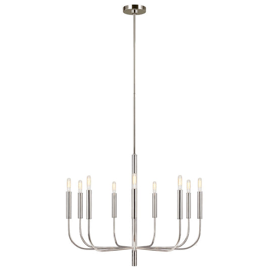 Brianna Medium Chandelier - Polished Nickel Finish