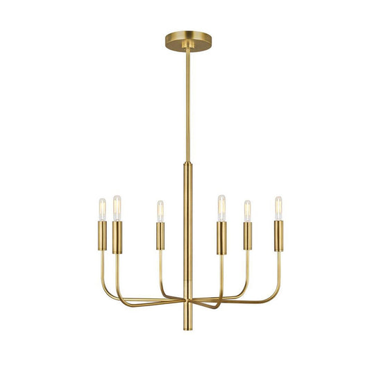 Brianna Small Chandelier - Burnished Brass Finish