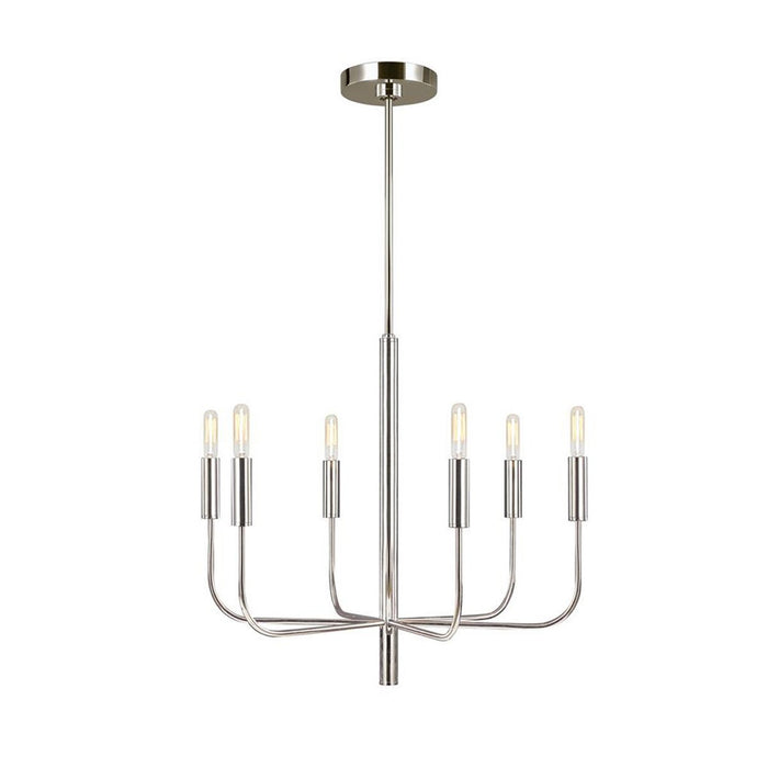 Brianna Small Chandelier - Polished Nickel Finish