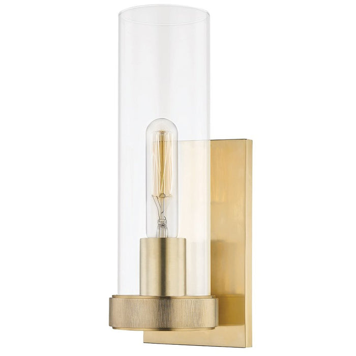Briggs 1-Light Wall Sconce - Aged Brass Finish