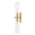 Load image into Gallery viewer, Briggs 2-Light Wall Sconce - Aged Brass Finish
