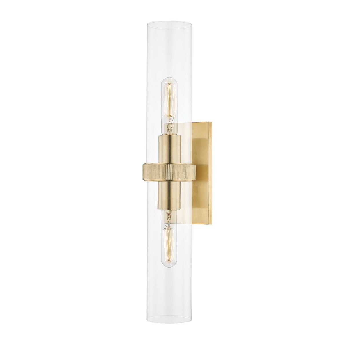 Briggs 2-Light Wall Sconce - Aged Brass Finish