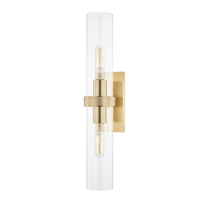 Briggs 2-Light Wall Sconce - Aged Brass Finish