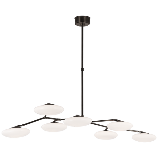 Brindille XL Articulating Linear Chandelier - Gun Metal Finish