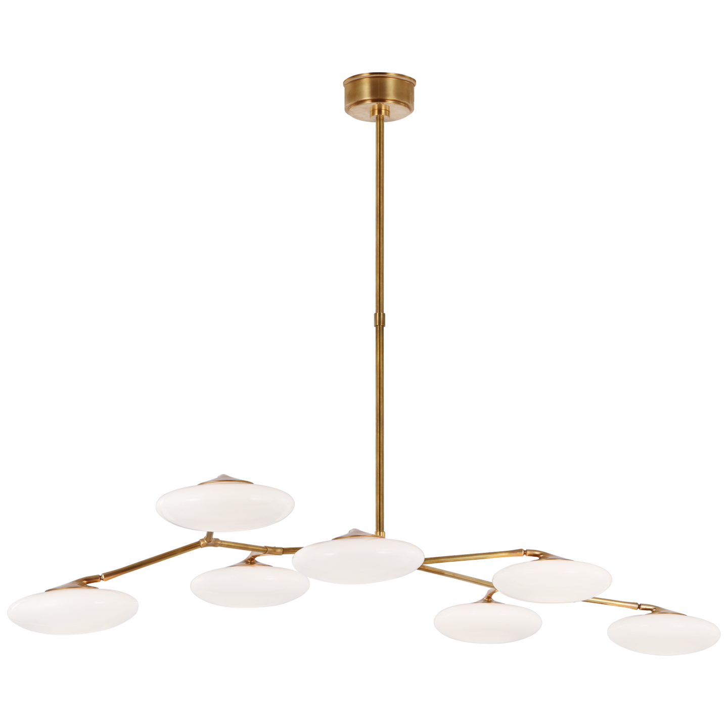 Brindille XL Articulating Linear Chandelier - Soft Brass Finish