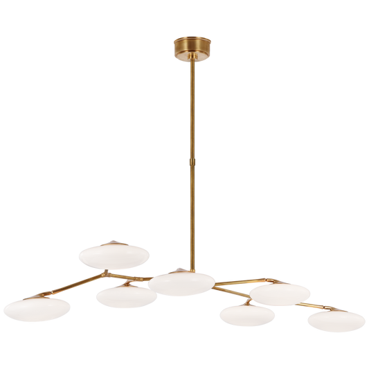 Brindille XL Articulating Linear Chandelier - Soft Brass Finish