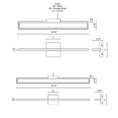 Load image into Gallery viewer, Brio LED Bath Bar - Diagram
