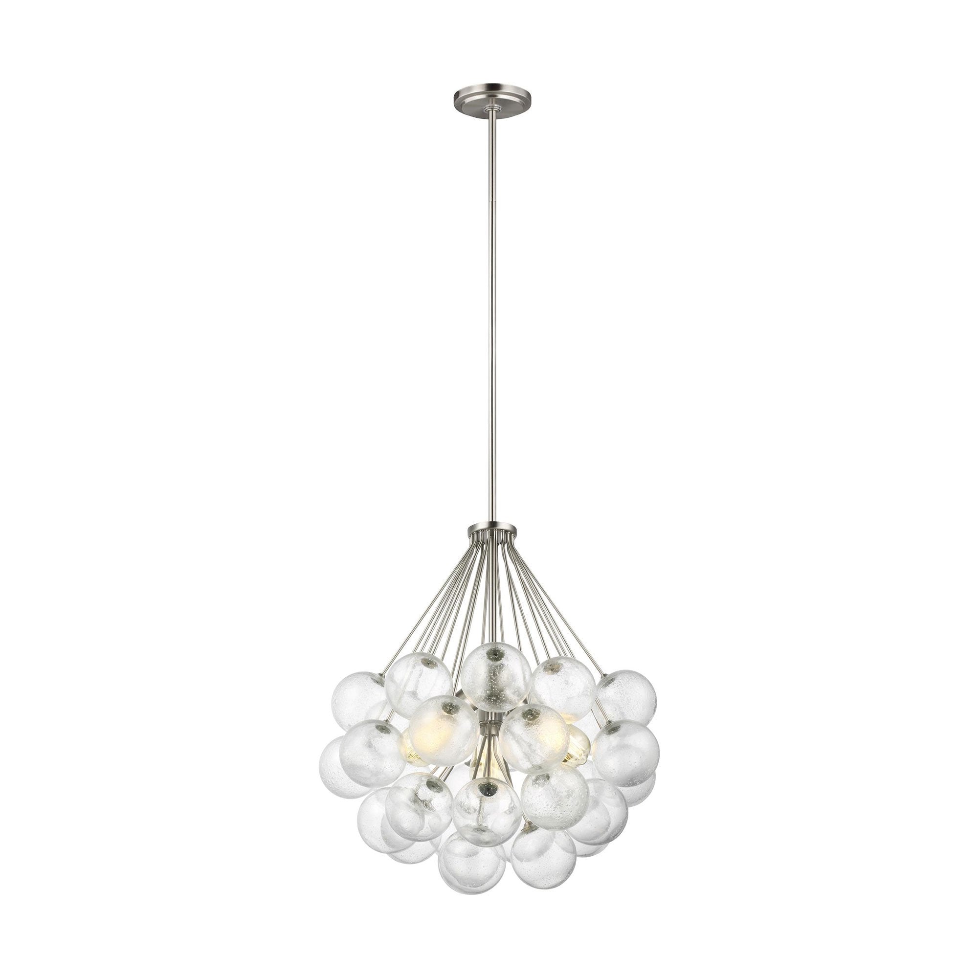 Bronzeville Three Light Pendant - Brushed Nickel Finish