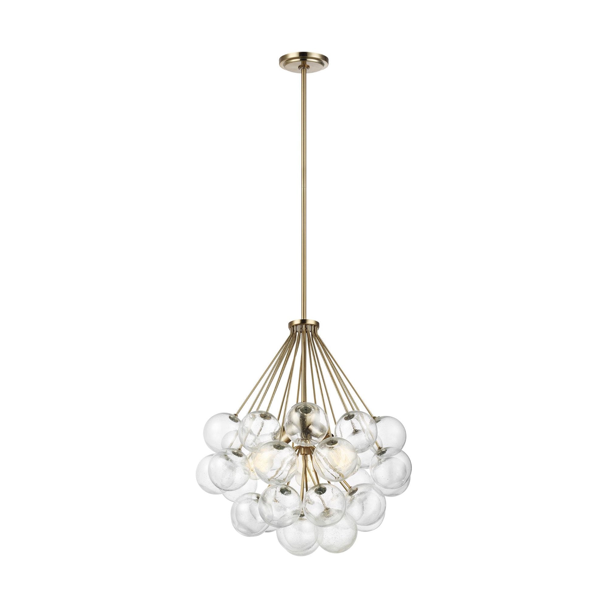 Bronzeville Three Light Pendant - Satin Brass Finish