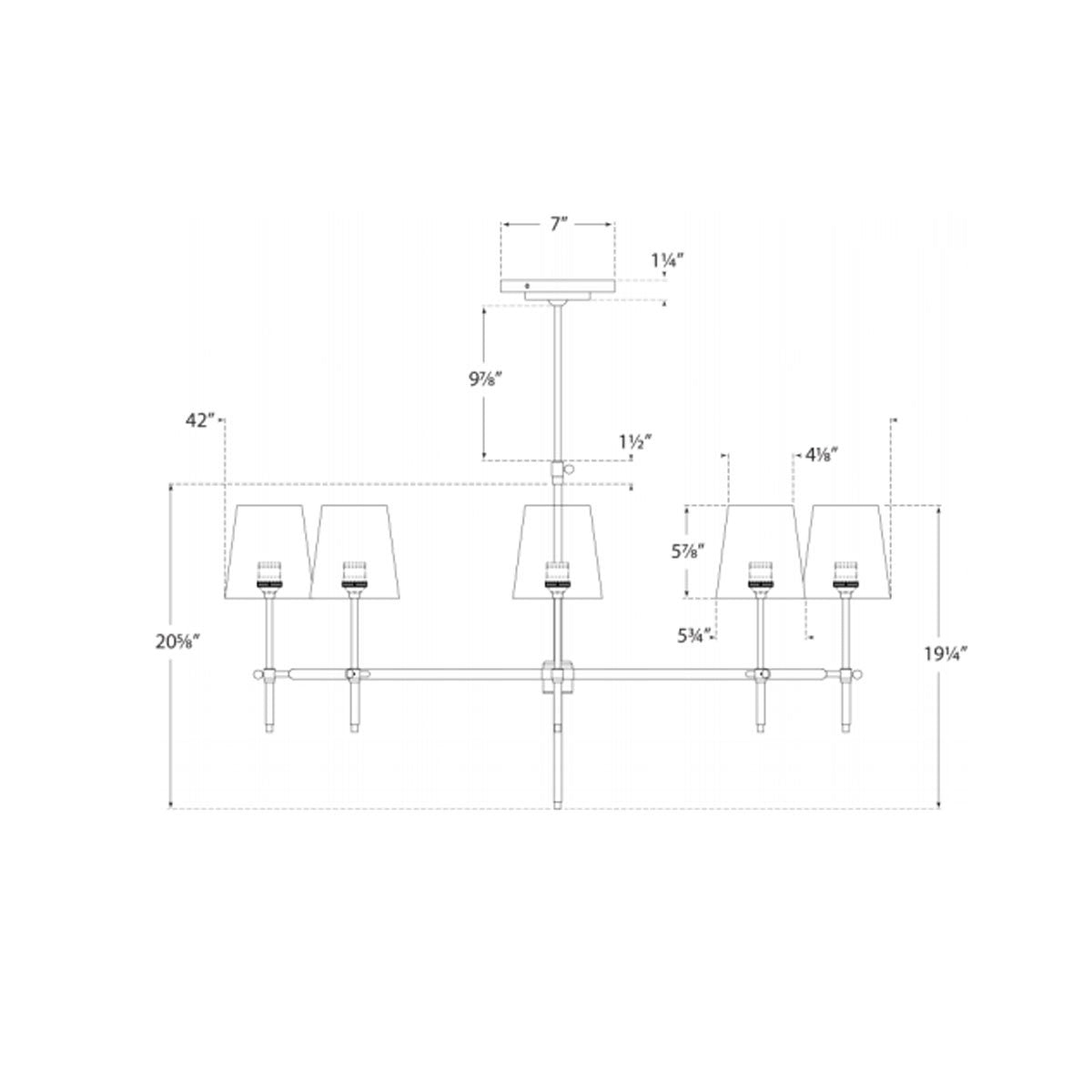 Bryant Large Ring Chandelier - Diagram