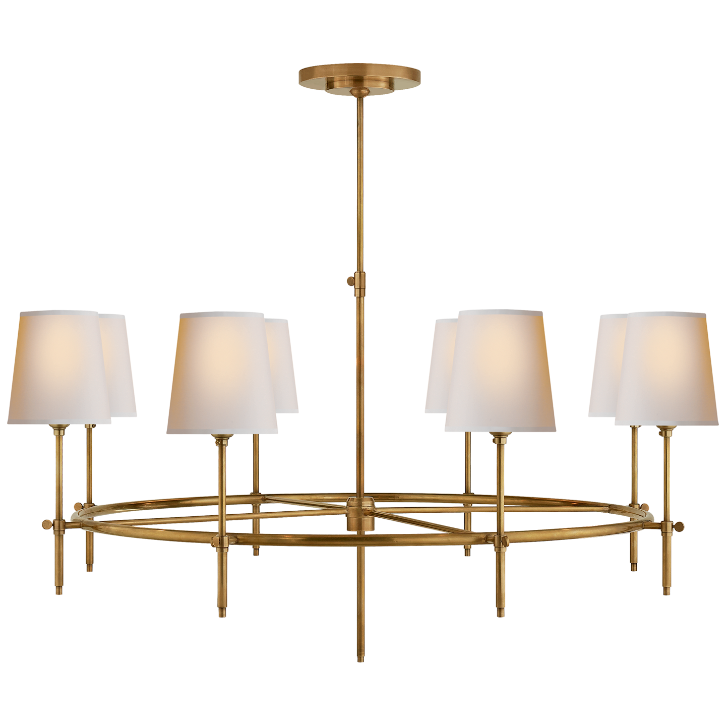 Bryant Large Ring Chandelier - Hand-Rubbed Antique Brass