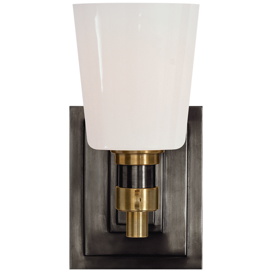 Bryant Single Bath Sconce - Bronze/Hand-Rubbed Antique Brass Finish