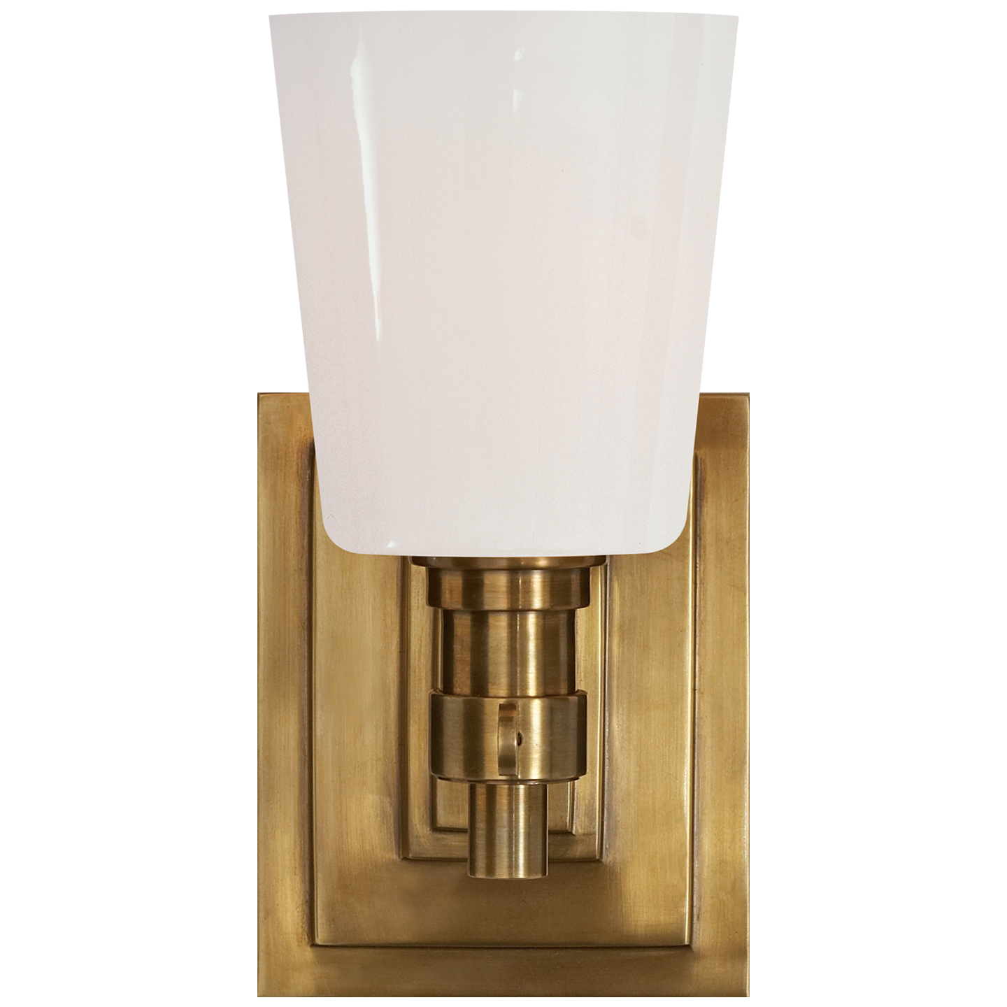 Bryant Single Bath Sconce - Hand-Rubbed Antique Brass Finish