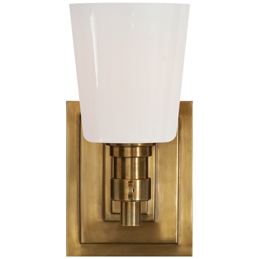 Bryant Single Bath Sconce - Hand-Rubbed Antique Brass Finish